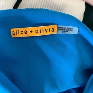 alice + olivia blue dress